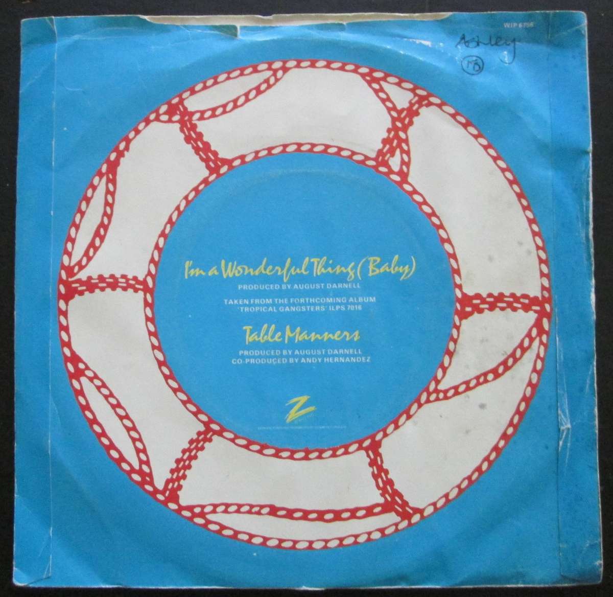 KID CREOLE & THE COCONUTS - IM A WONDERFUL THING (BABY) / TABLE MANNERS  (7 SINGLE/VINYL)