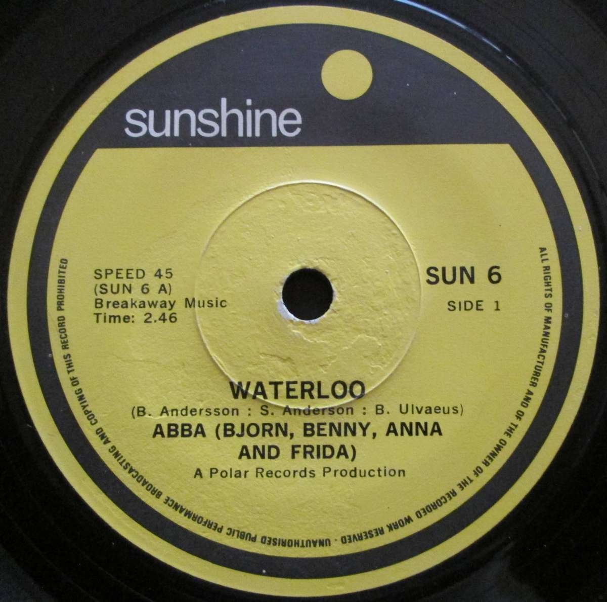 ABBA - WATERLOO / KING KONG SONG   (7 SINGLE/VINYL)