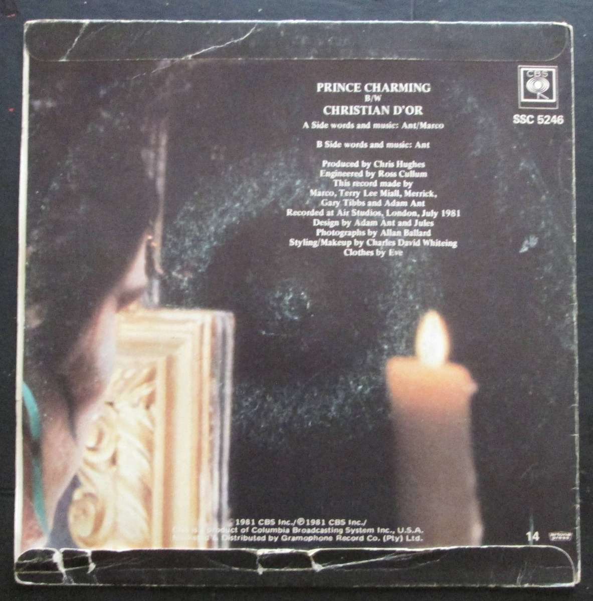ADAM AND THE ANTS - PRINCE CHARMING / CHRISTIAN DOR (7 SINGLE/VINYL)