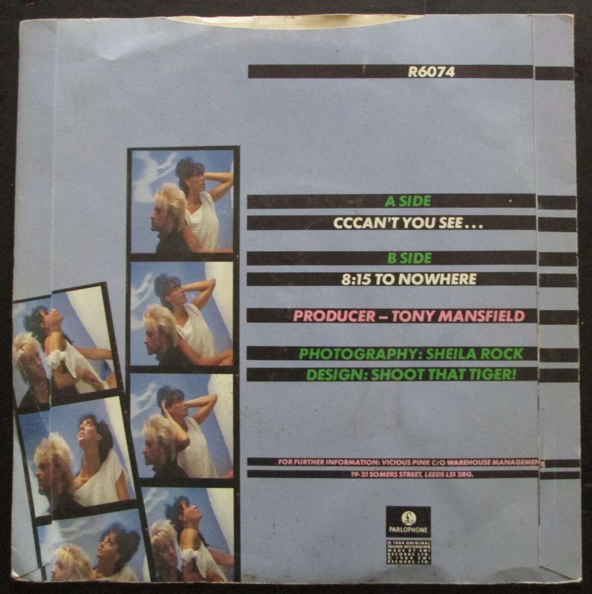 VICIOUS PINK - CCCANT YOU SEE / 8:15 TO NOWHERE (7 SINGLE/VINYL)