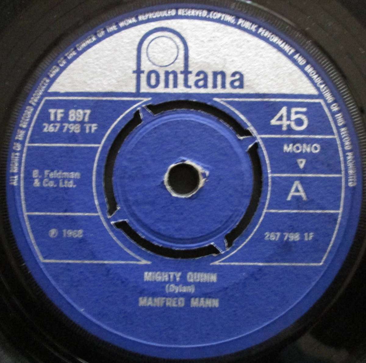 MANFRED MANN - MIGHTY QUINN / BY REQUEST  EDWIN GARVEY (7 SINGLE/VINYL)