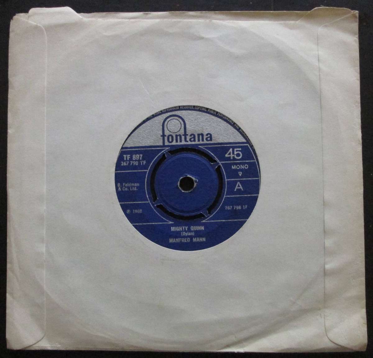 MANFRED MANN - MIGHTY QUINN / BY REQUEST  EDWIN GARVEY (7 SINGLE/VINYL)