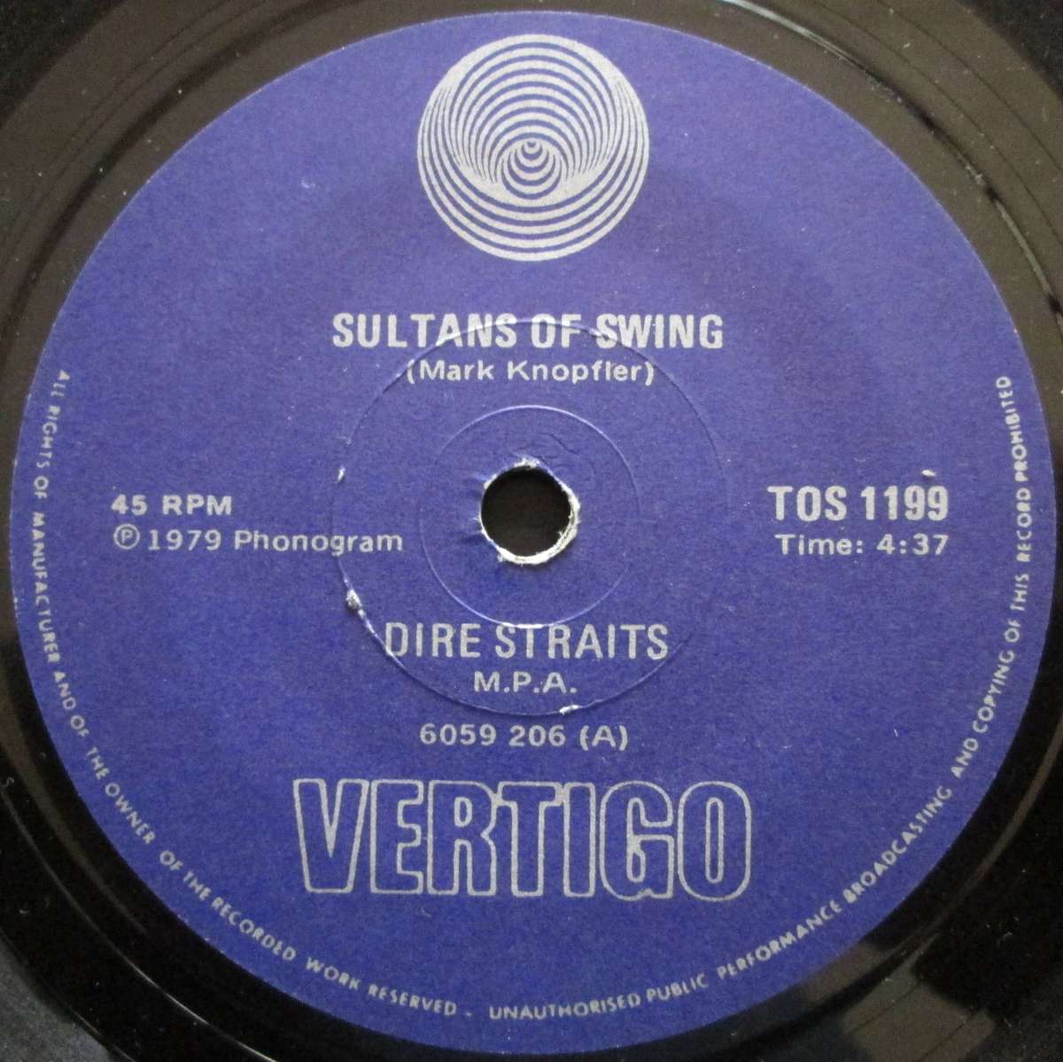 DIRE STRAITS - SULTANS OF SWING / SETTING ME UP  (7 SINGLE/VINYL)