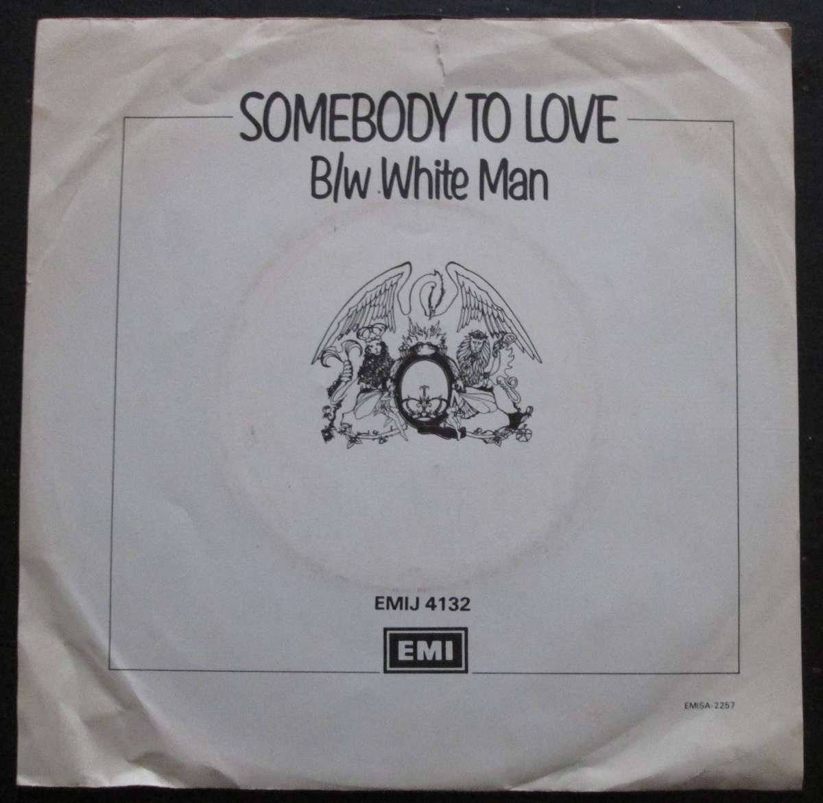 QUEEN - SOMEBODY TO LOVE / WHITE MAN    (7 SINGLE/VINYL)