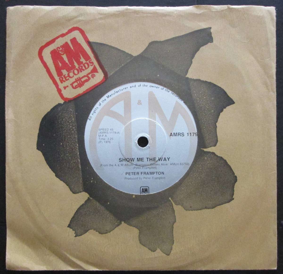 PETER FRAMPTON - SHOW ME THE WAY / SHINE ON    (7 SINGLE/VINYL)