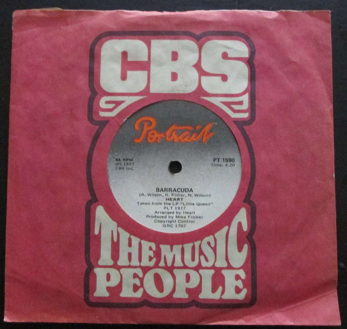 HEART - BARRACUDA / CRY TO ME  (7 SINGLE/VINYL)