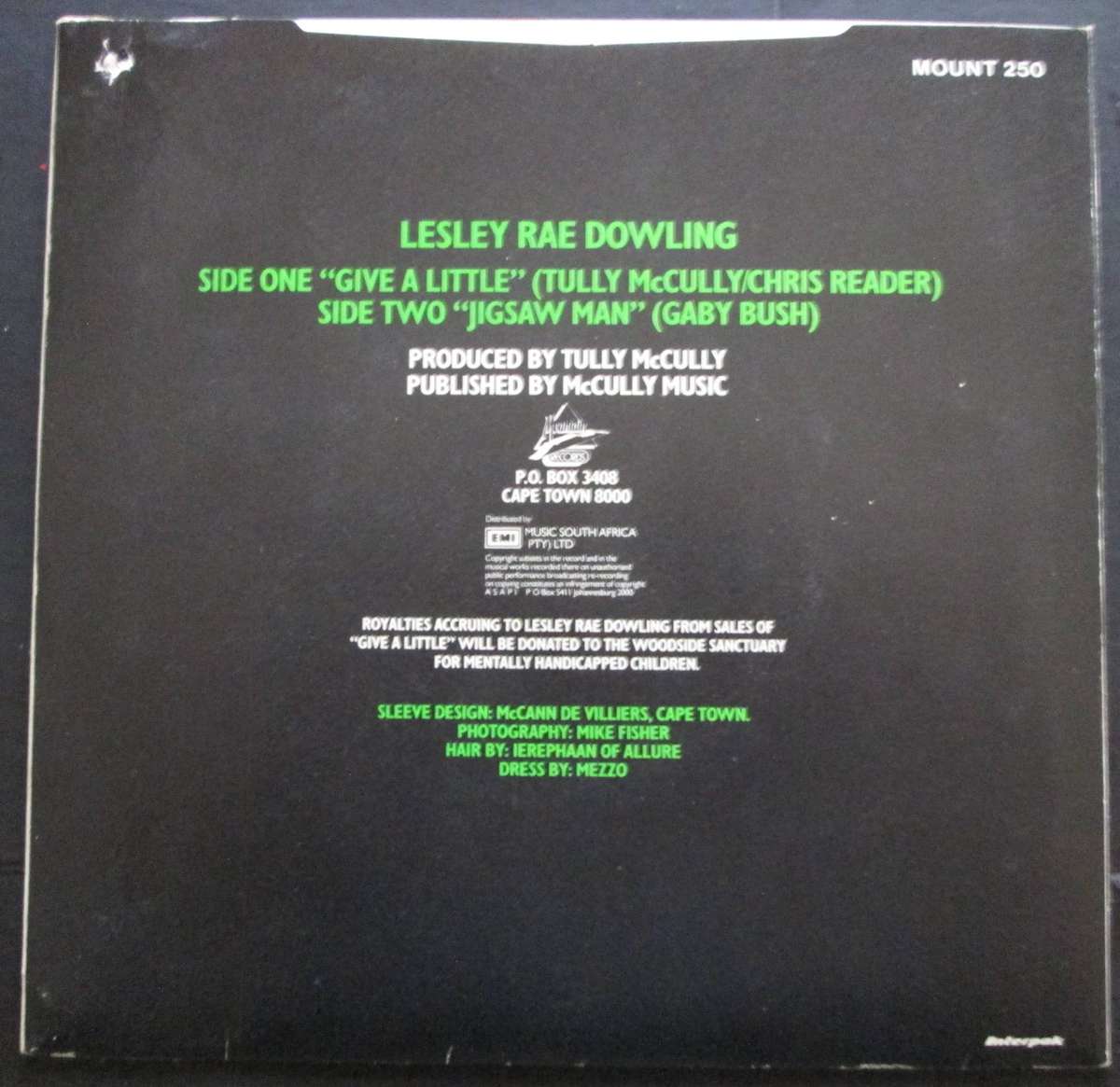 LESLEY RAE DOWLING - GIVE A LITTLE / JIGSAW MAN (7 SINGLE/VINYL)