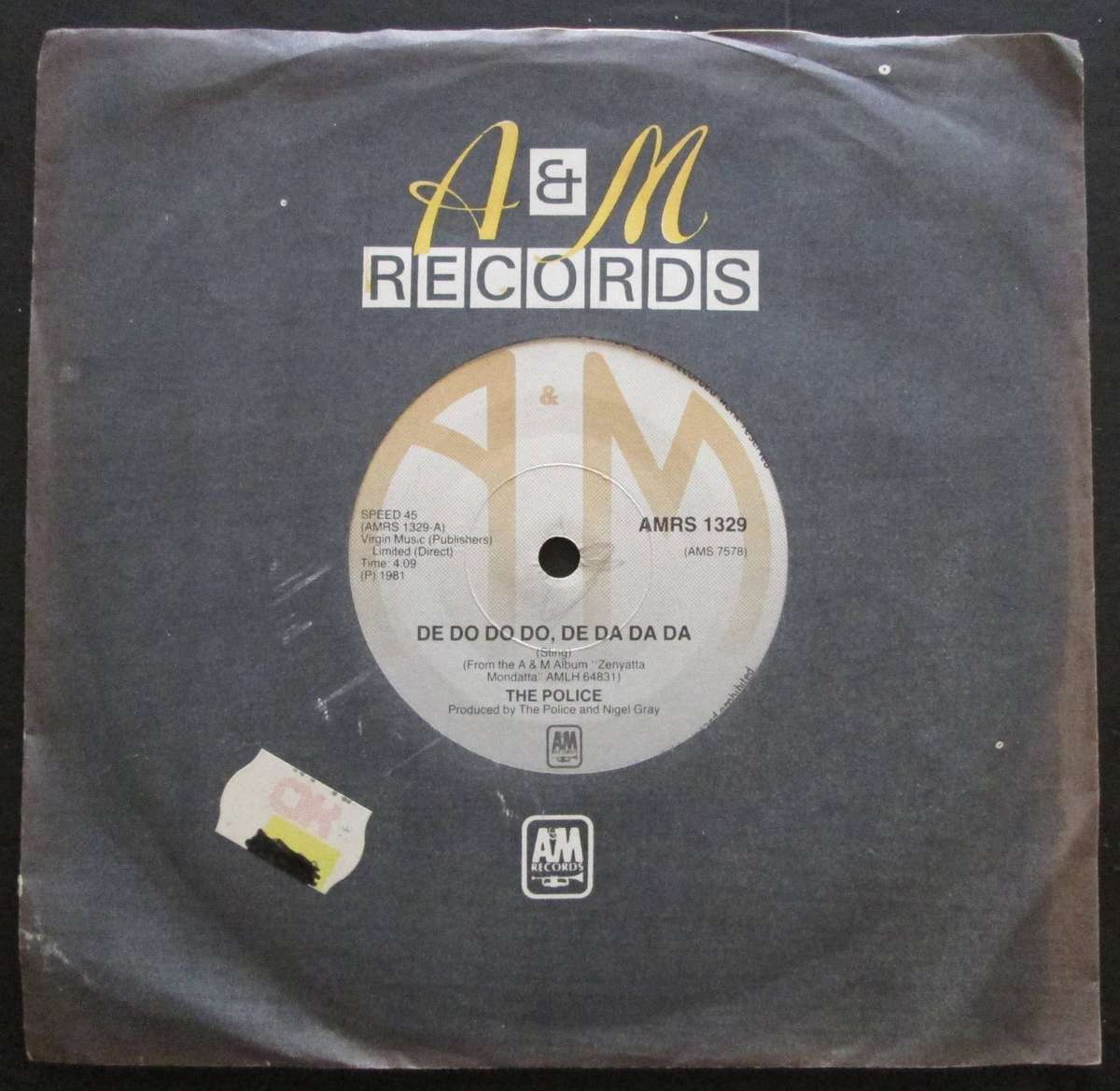 THE POLICE  - DE DO DO DO, DE DA DA DA / A SERMON    (7 SINGLE/VINYL)