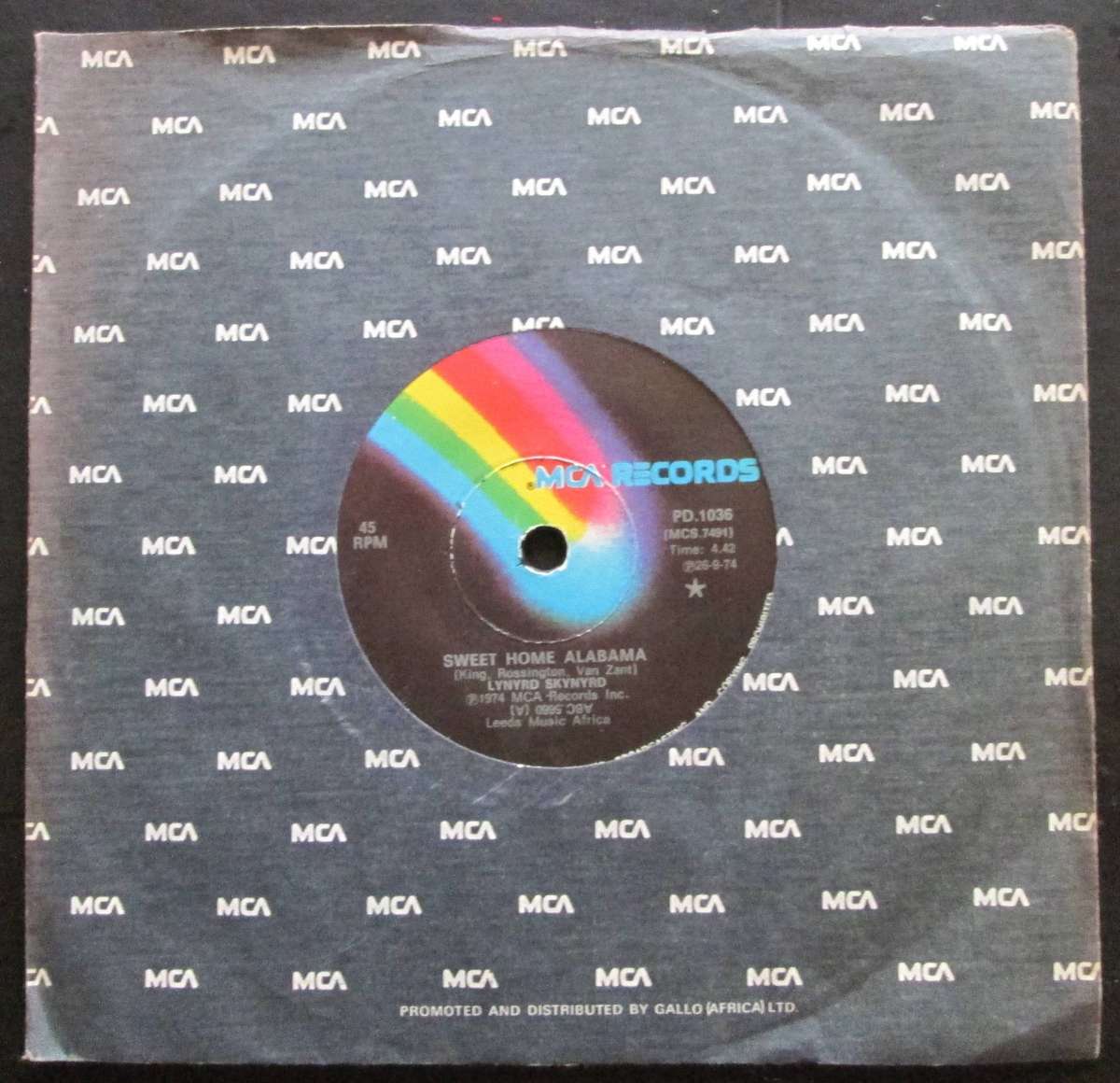 LYNYRD SKYNYRD - SWEET HOME ALABAMA / WORKIN FOR MCA (7 SINGLE/VINYL)