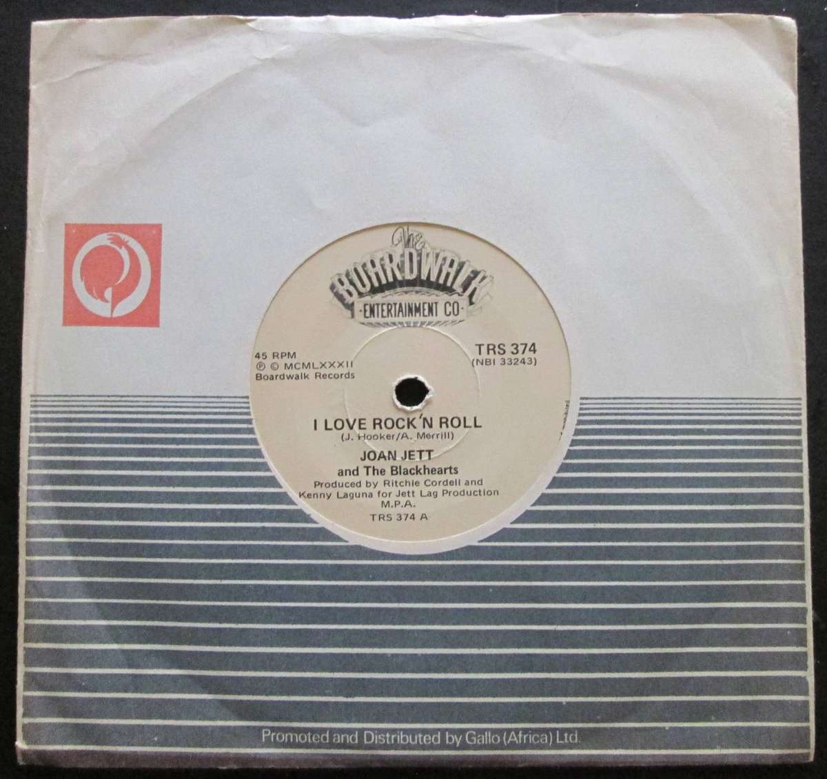 JOAN JETT - I LOVE ROCK N ROLL / CRIMSON AND CLOVER (7 SINGLE/VINYL)