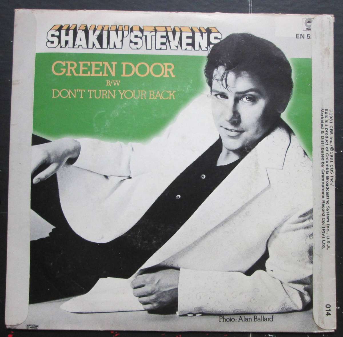 SHAKIN STEVENS - GREEN DOOR / DONT TURN YOUR BACK (7 SINGLE/VINYL)