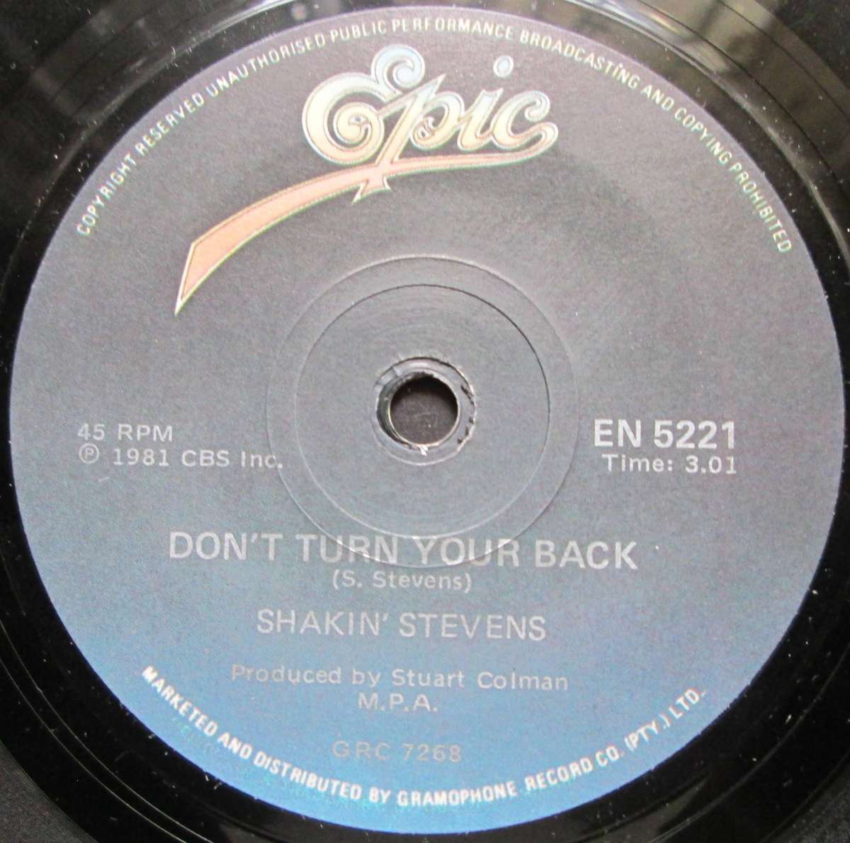 SHAKIN STEVENS - GREEN DOOR / DONT TURN YOUR BACK (7 SINGLE/VINYL)