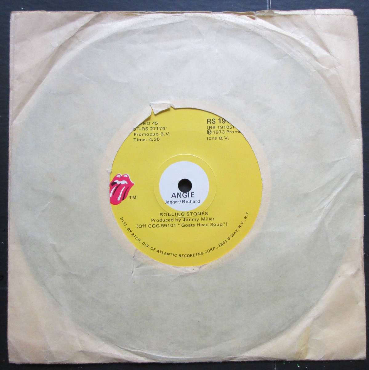 ROLLING STONES - ANGIE / SILVER TRAIN   (7 SINGLE/VINYL)