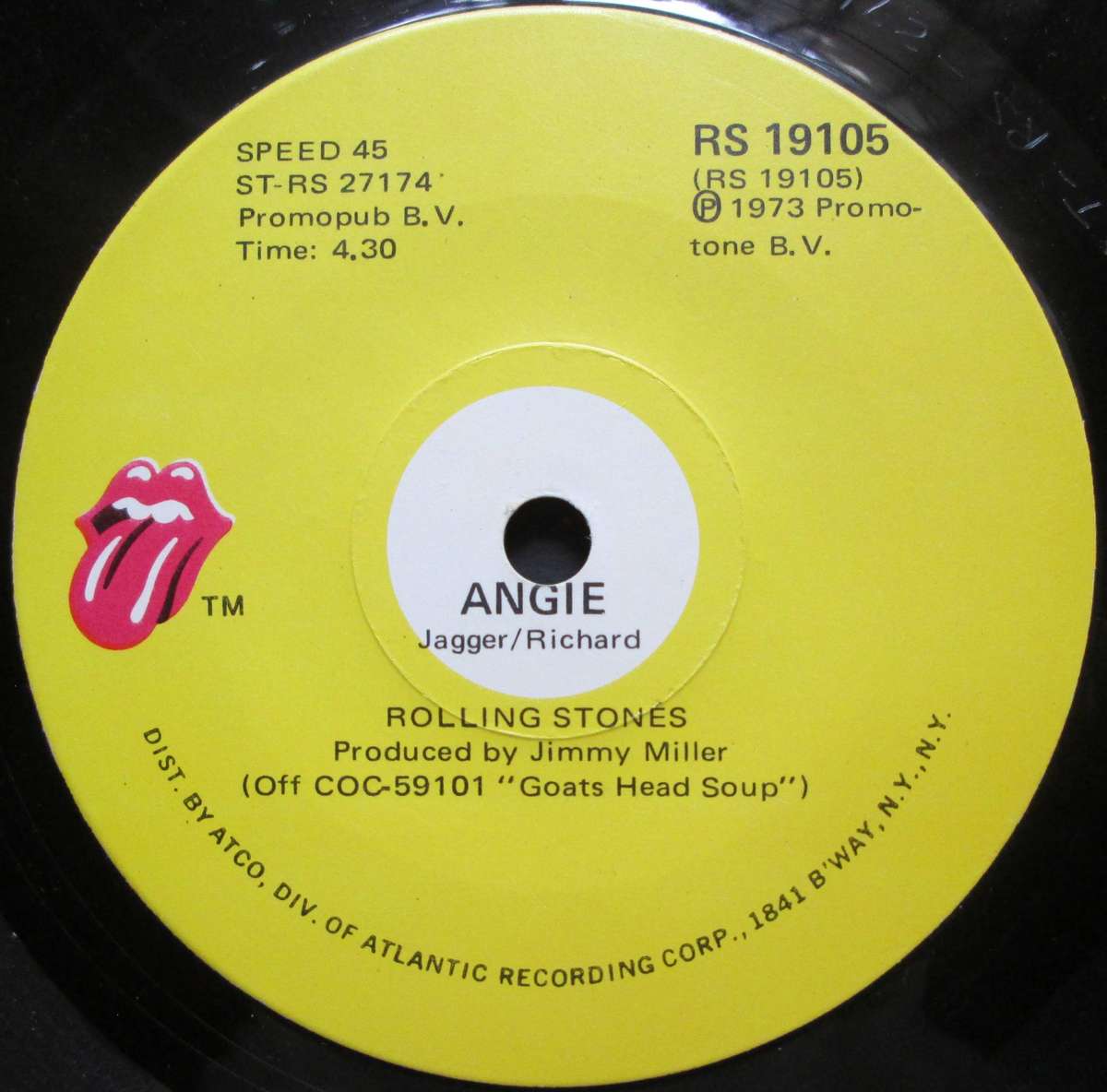 ROLLING STONES - ANGIE / SILVER TRAIN   (7 SINGLE/VINYL)