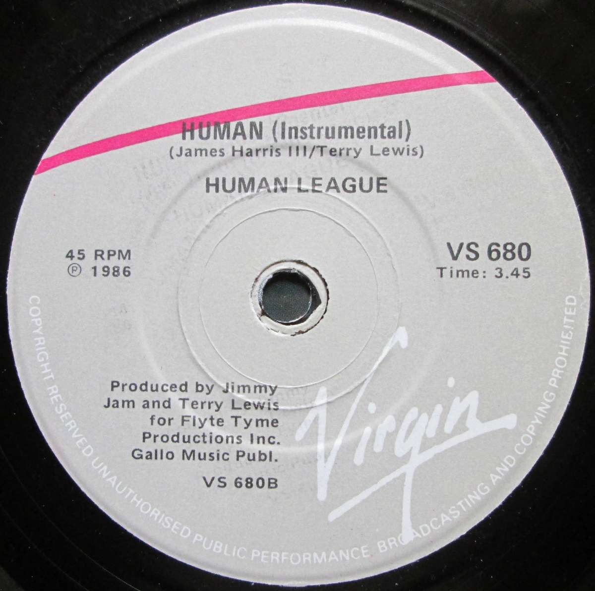 HUMAN LEAGUE - HUMAN / HUMAN (INSTRUMENTAL)   (7 SINGLE/VINYL)