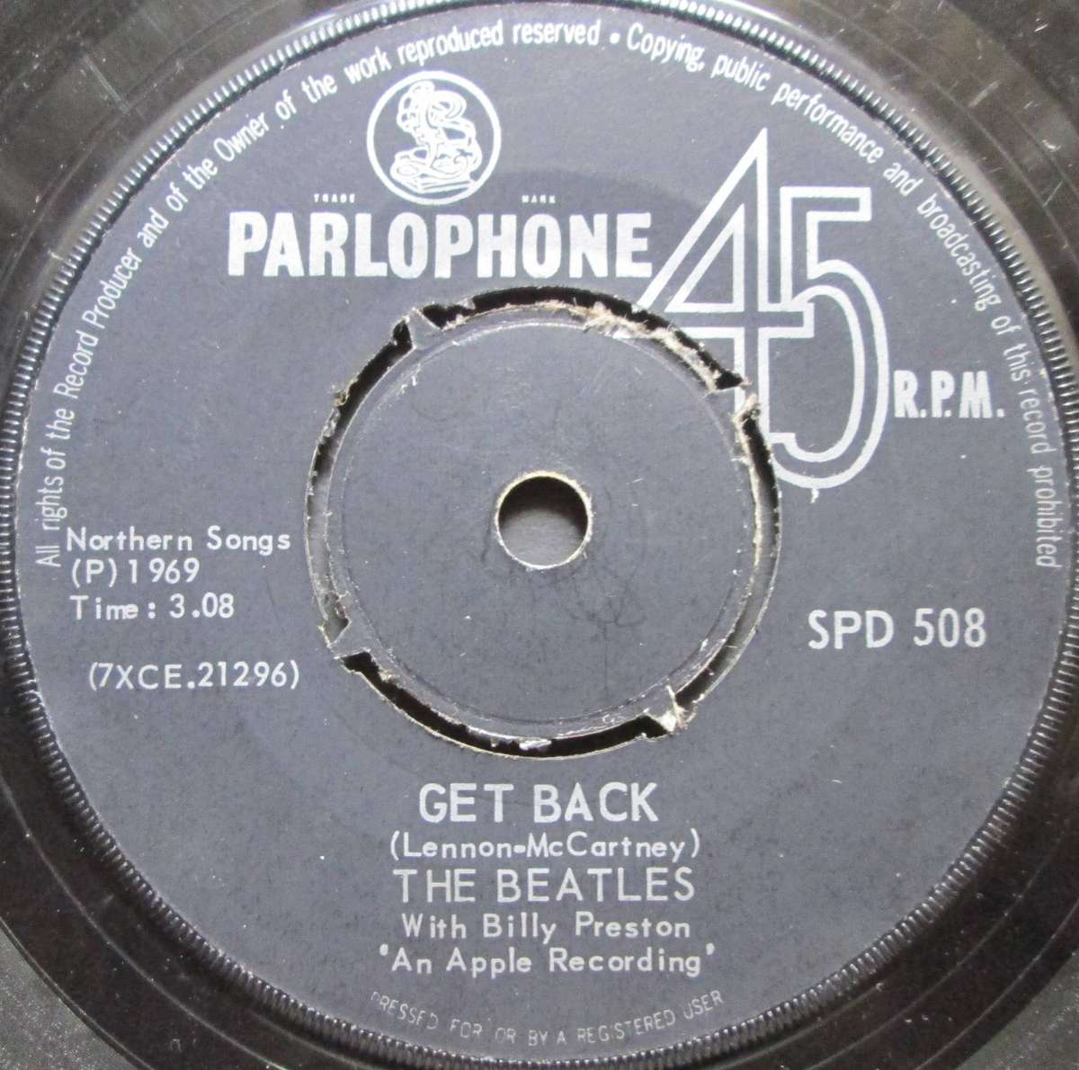 THE BEATLES - GET BACK / DONT LET ME DOWN  (7 SINGLE/VINYL)