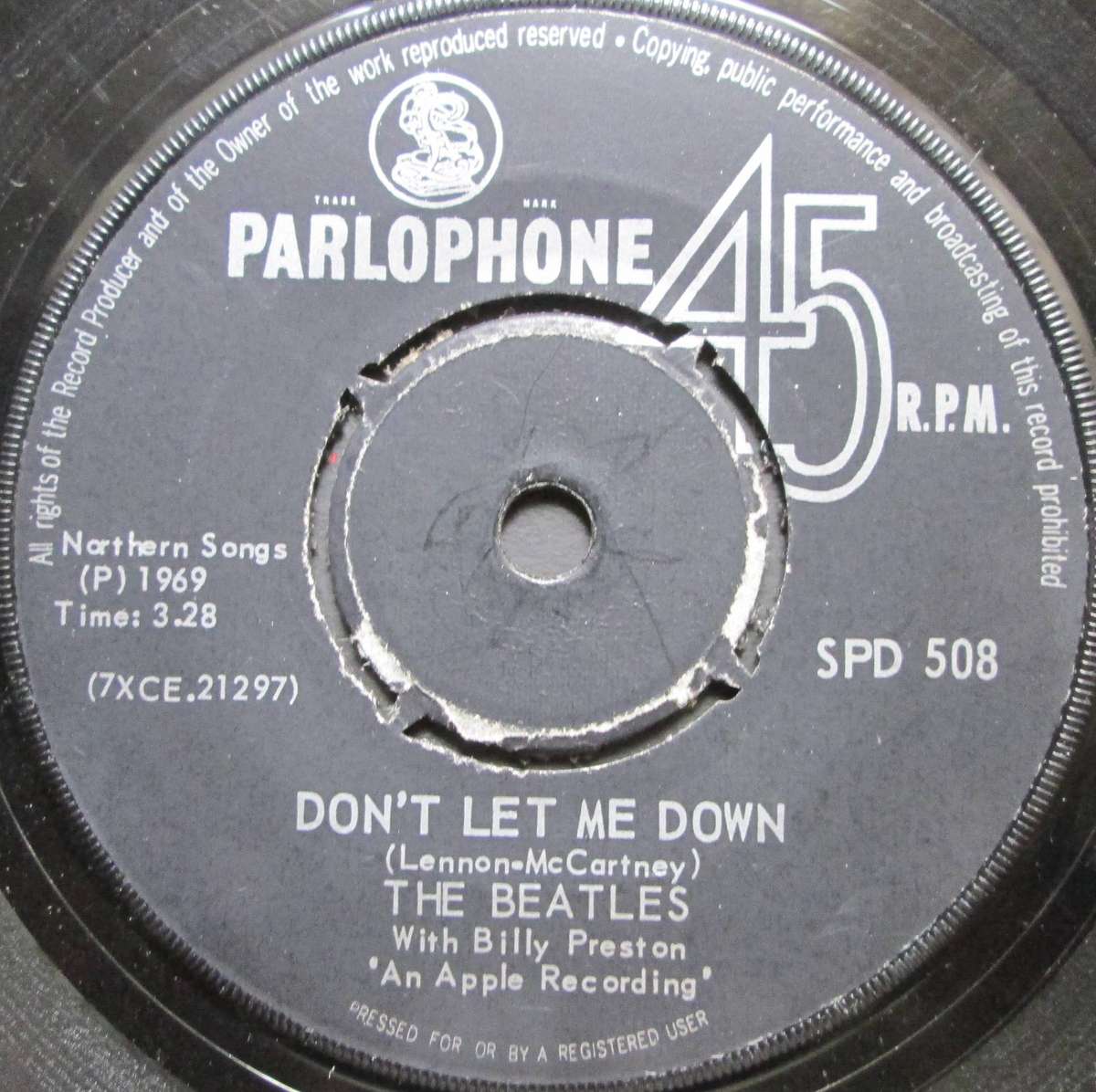 THE BEATLES - GET BACK / DONT LET ME DOWN  (7 SINGLE/VINYL)