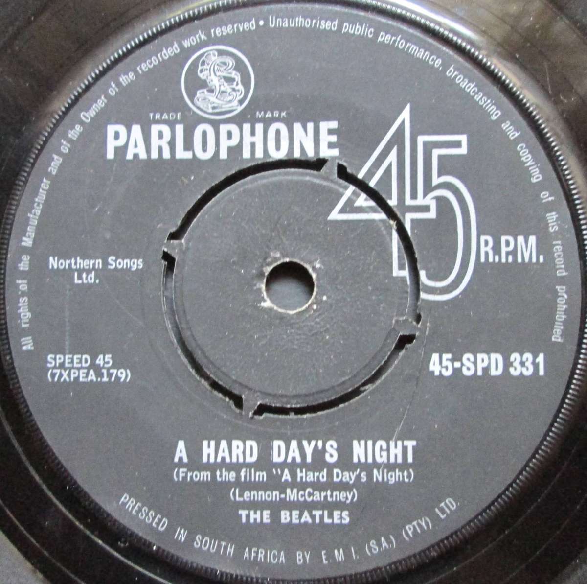 THE BEATLES - A HARD DAYS NIGHT / ALL MY LOVING  (7 SINGLE/VINYL)