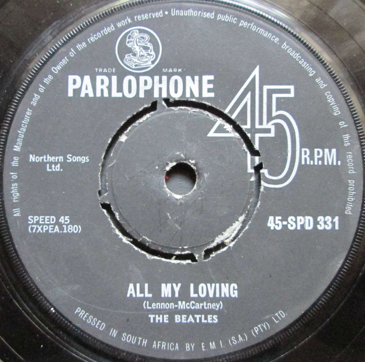 THE BEATLES - A HARD DAYS NIGHT / ALL MY LOVING  (7 SINGLE/VINYL)