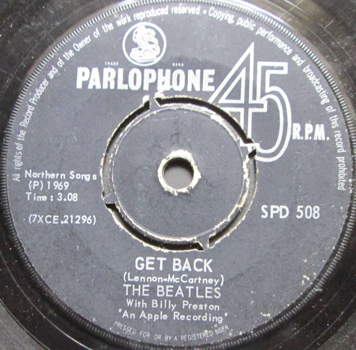 THE BEATLES - GET BACK / DONT LET ME DOWN (7 SINGLE/VINYL)