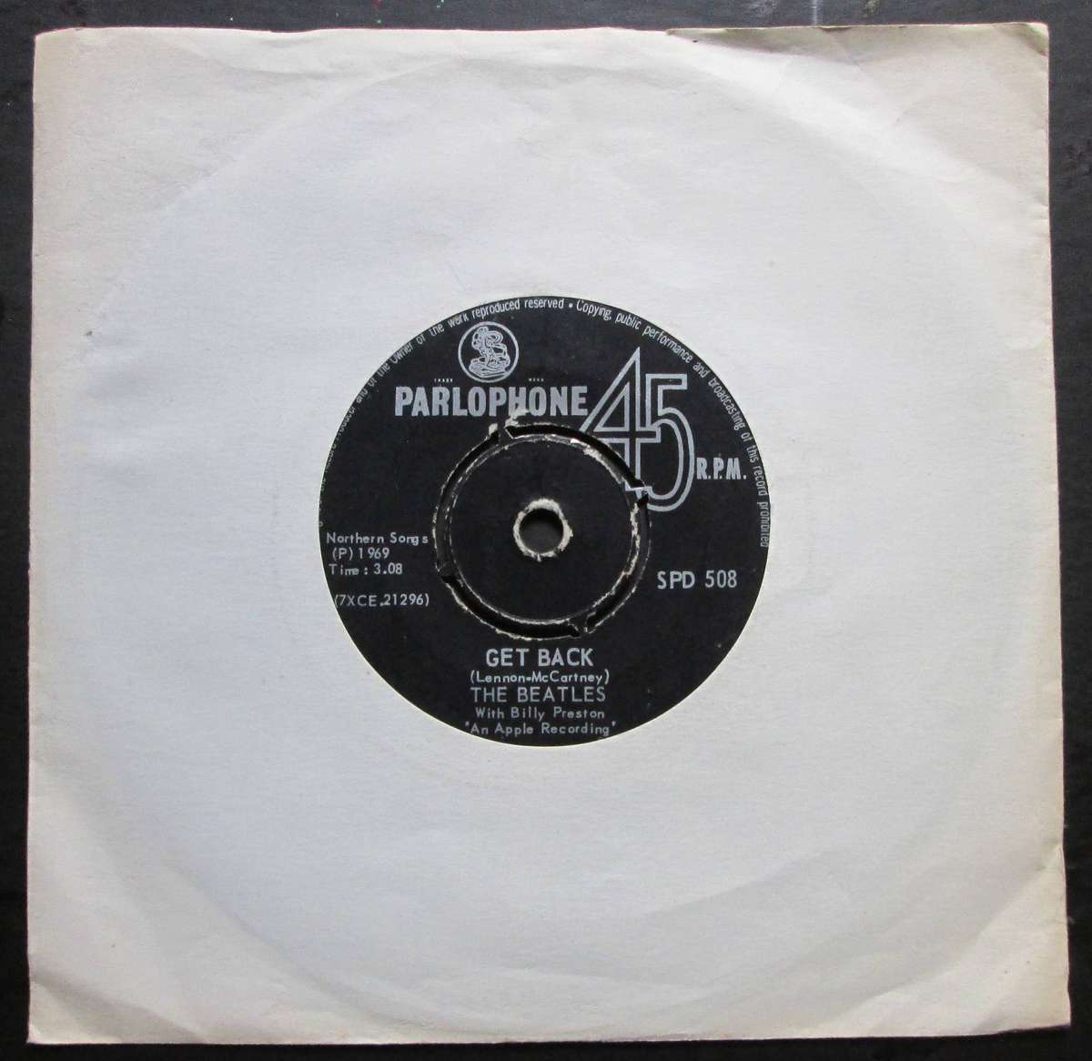 THE BEATLES - GET BACK / DONT LET ME DOWN (7 SINGLE/VINYL)