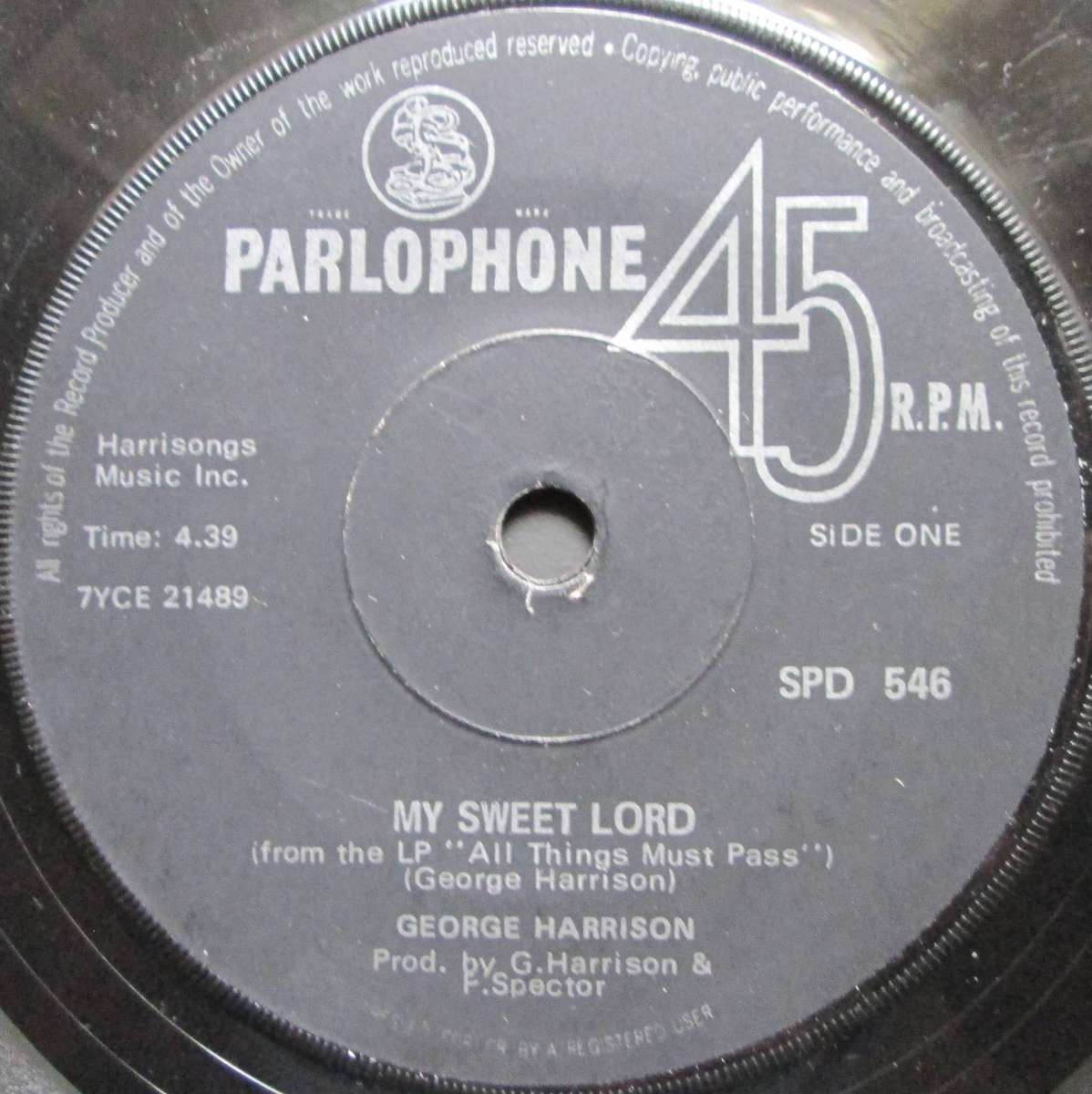 GEORGE HARRISON - MY SWEET LORD / ISNT IT A PITY  (7 SINGLE/VINYL)