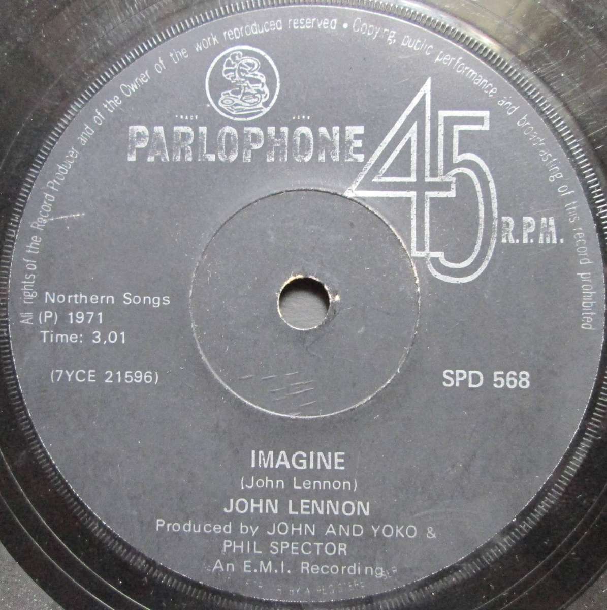 JOHN LENNON - IMAGINE / ITS SO HARD  (7 SINGLE/VINYL)