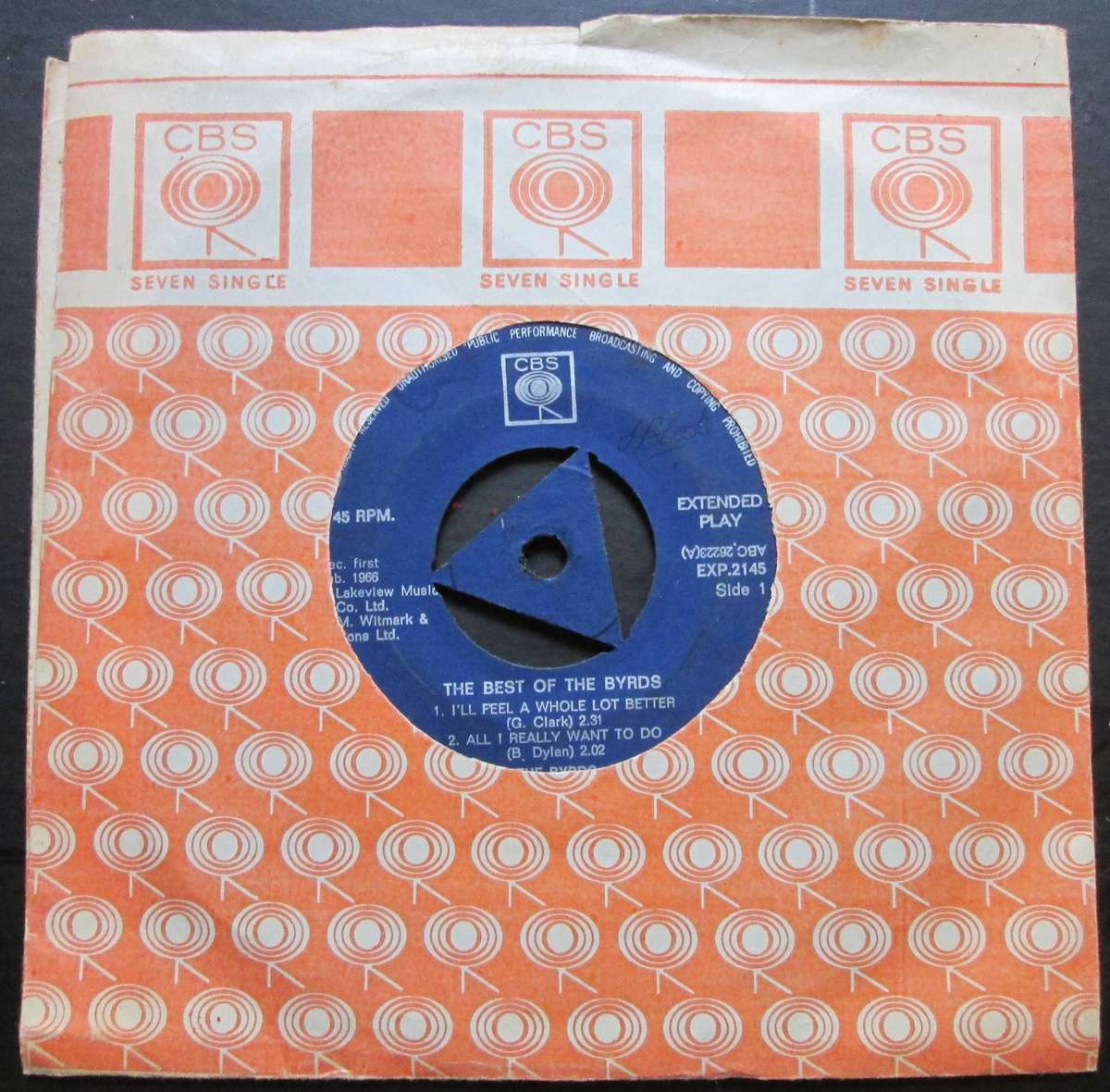 THE BYRDS - THE BEST OF THE BYRDS  (7 SINGLE/VINYL)