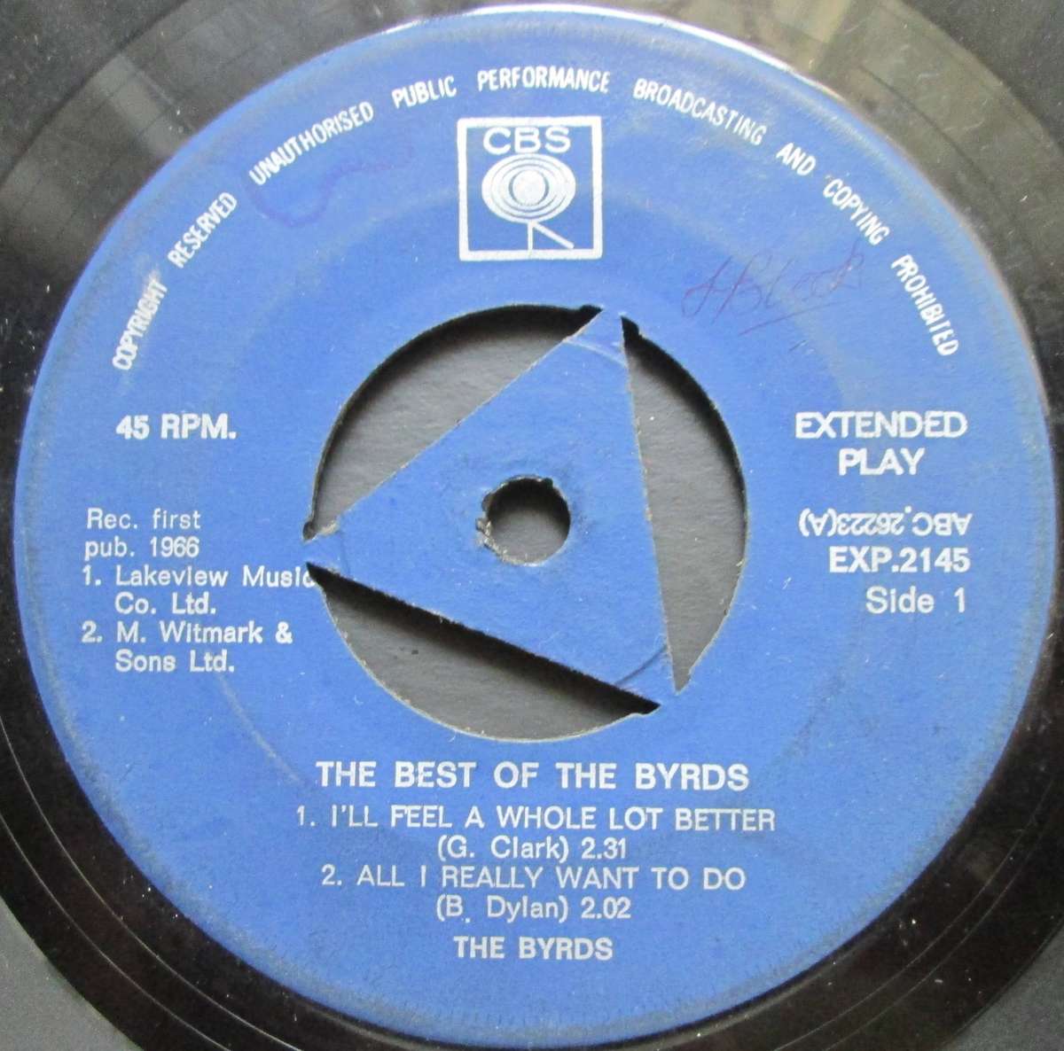 THE BYRDS - THE BEST OF THE BYRDS  (7 SINGLE/VINYL)