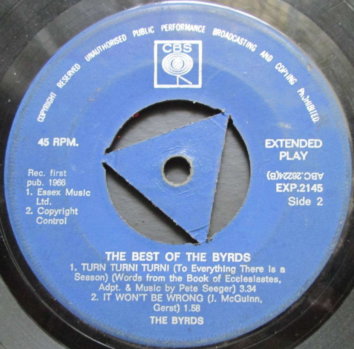 THE BYRDS - THE BEST OF THE BYRDS  (7 SINGLE/VINYL)