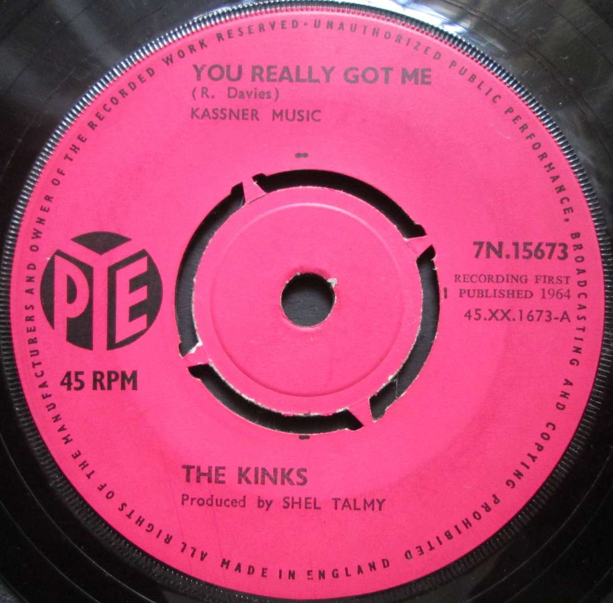 THE KINKS  - YOU REALLY GOT ME / ITS ALL RIGHT   (7 SINGLE/VINYL)