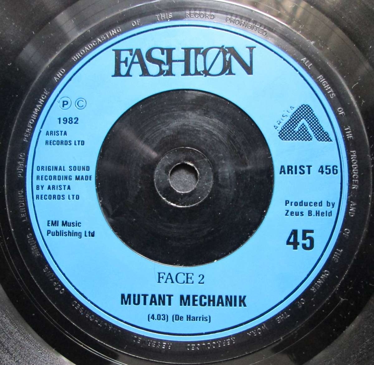 FASHION  -  STREETPLAYER / MUTANT MECHANIK  (7 SINGLE/VINYL)