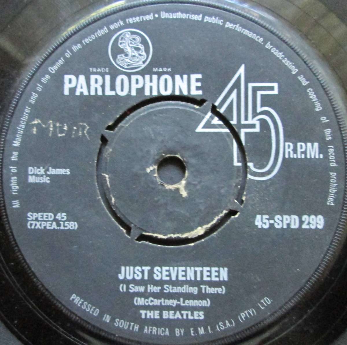 THE BEATLES - JUST SEVENTEEN / ROLL OVER BEETHOVEN (7 SINGLE/VINYL)