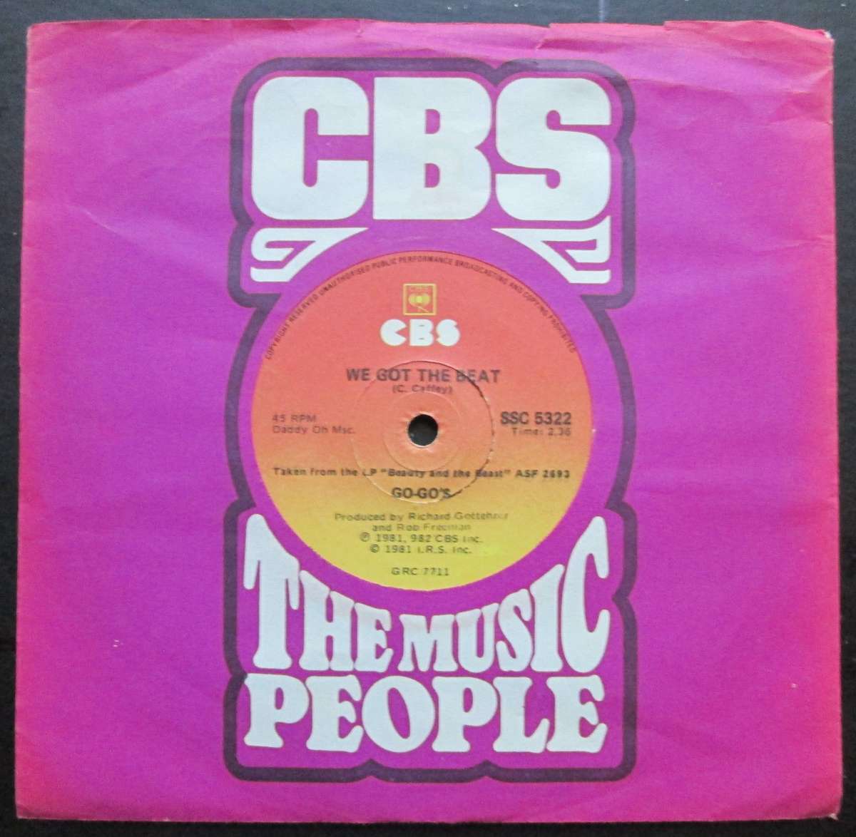 GO-GOS - WE GOT THE BEAT / CANT STOP THE WORLD    (7 SINGLE/VINYL)