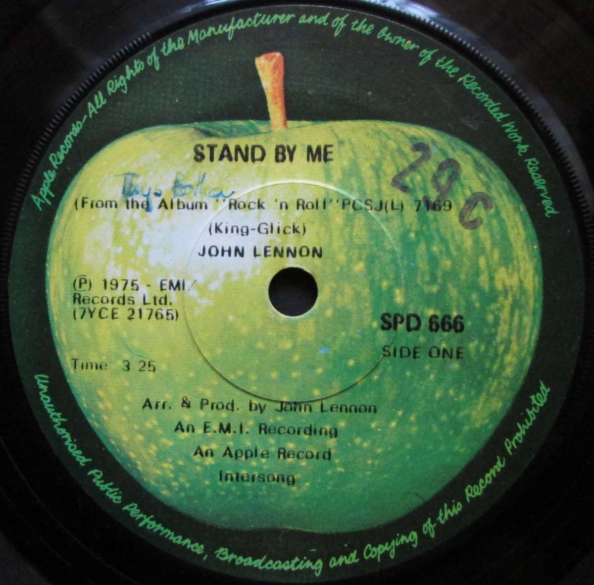 JOHN LENNON - STAND BY ME / MOVE OVER MS. L  (7 SINGLE/VINYL)