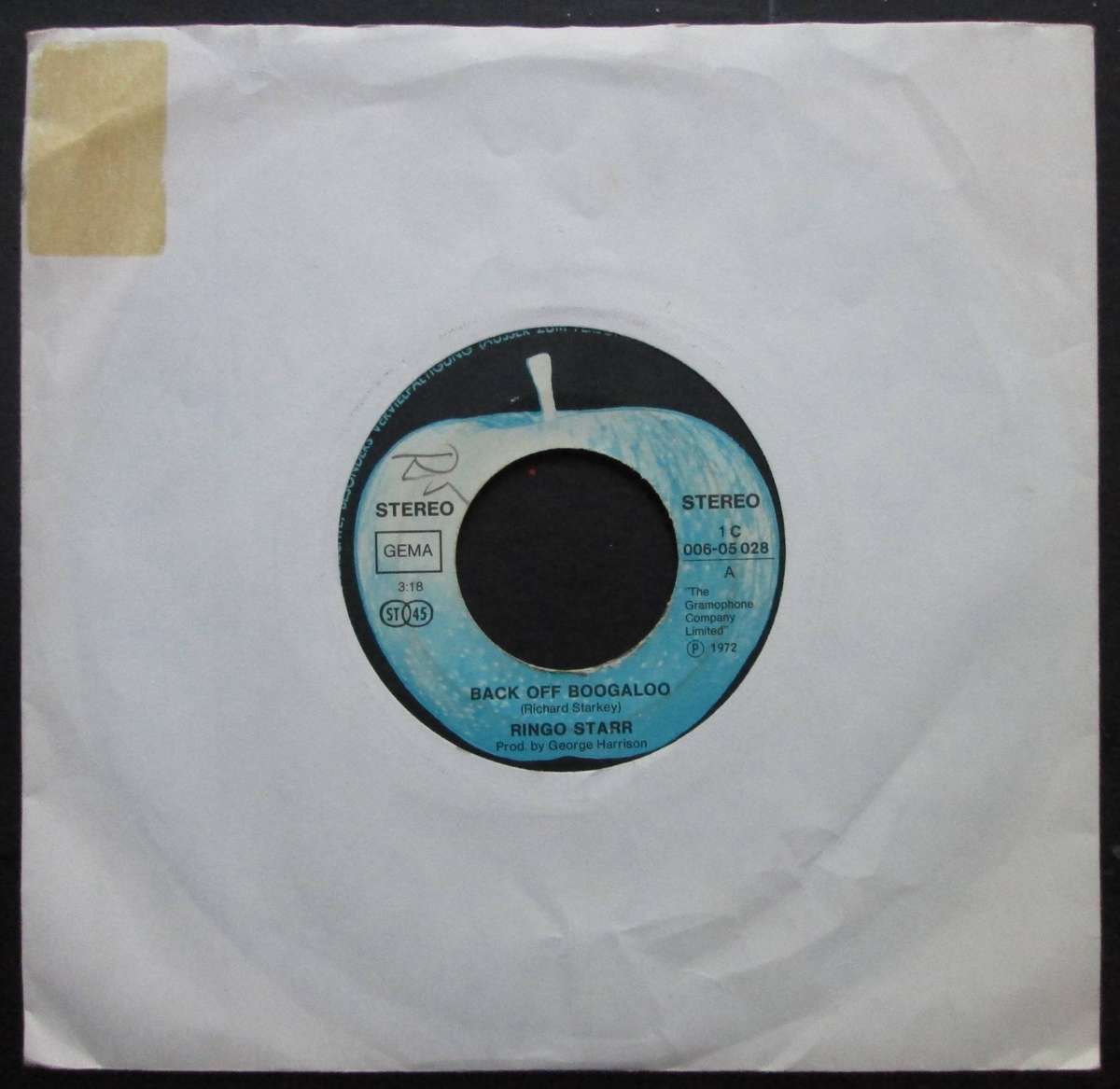 RINGO STARR - BACK OFF BOOGALOO / BLINDMAN  (7 SINGLE/VINYL)