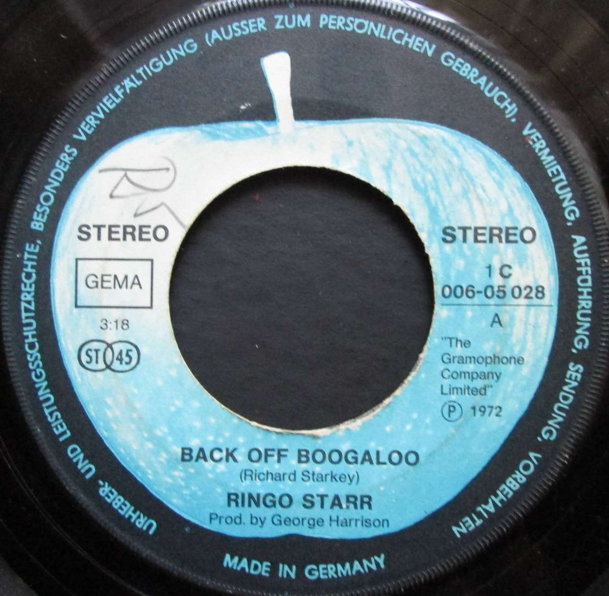 RINGO STARR - BACK OFF BOOGALOO / BLINDMAN  (7 SINGLE/VINYL)