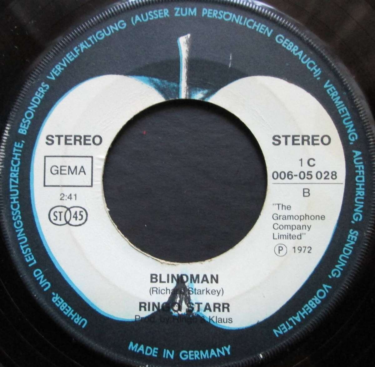 RINGO STARR - BACK OFF BOOGALOO / BLINDMAN  (7 SINGLE/VINYL)