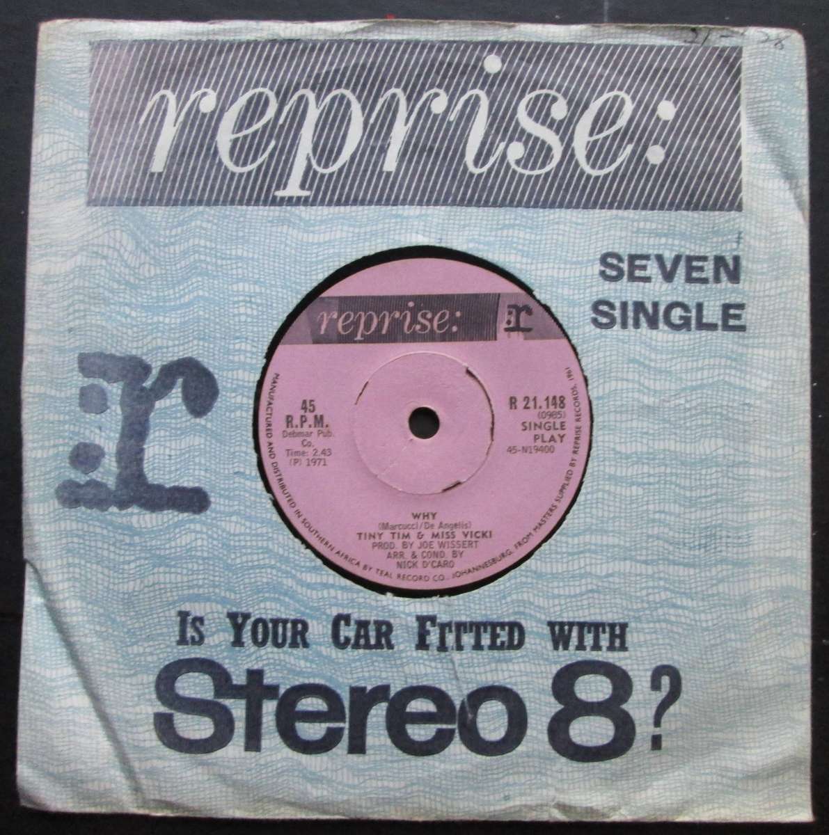 TINY TIM -   WHY / THE SPACESHIP SONG  (7 SINGLE/VINYL)