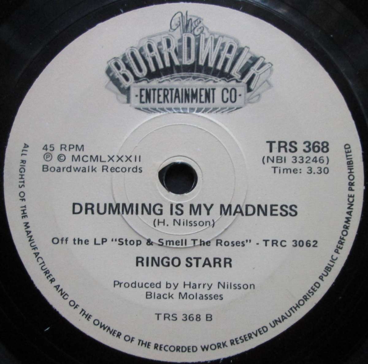 RINGO STARR - WRACK MY BRAIN / DRUMMING IS MY MADNESS    (7 SINGLE/VINYL)