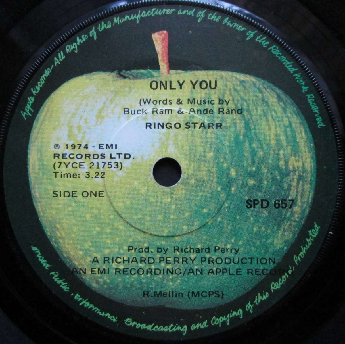 RINGO STARR - ONLY YOU / CALL ME   (7 SINGLE/VINYL)