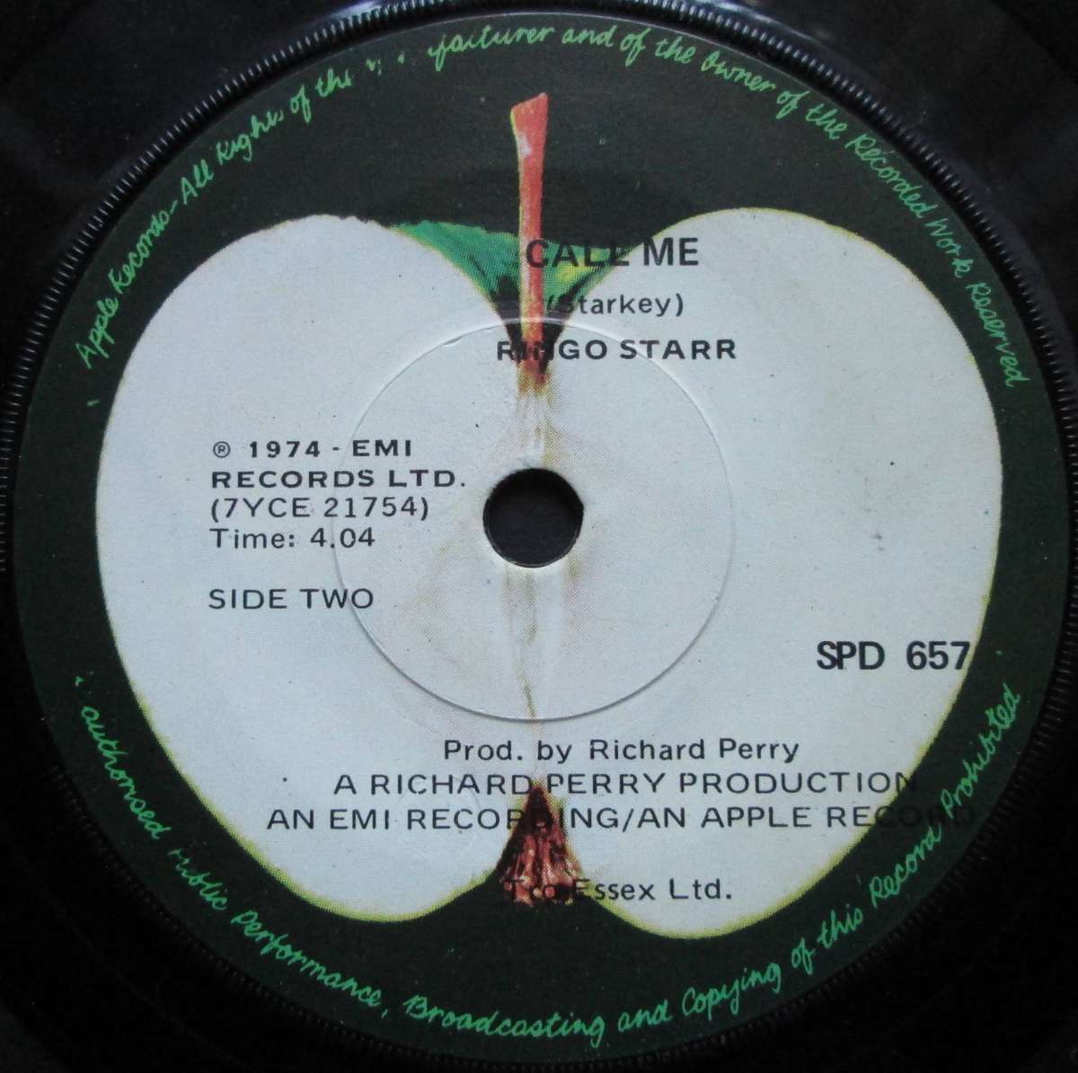RINGO STARR - ONLY YOU / CALL ME   (7 SINGLE/VINYL)