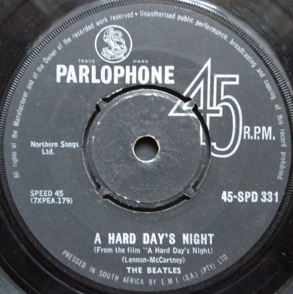 THE BEATLES - A HARD DAYS NIGHT / ALL MY LOVING  (7 SINGLE/VINYL)