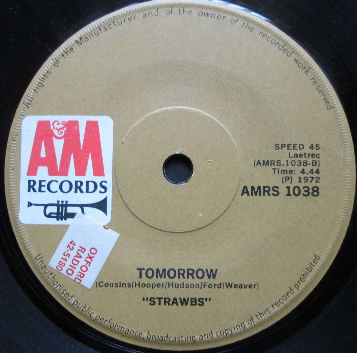 STRAWBS - LAY DOWN / TOMORROW   (7 SINGLE/VINYL)