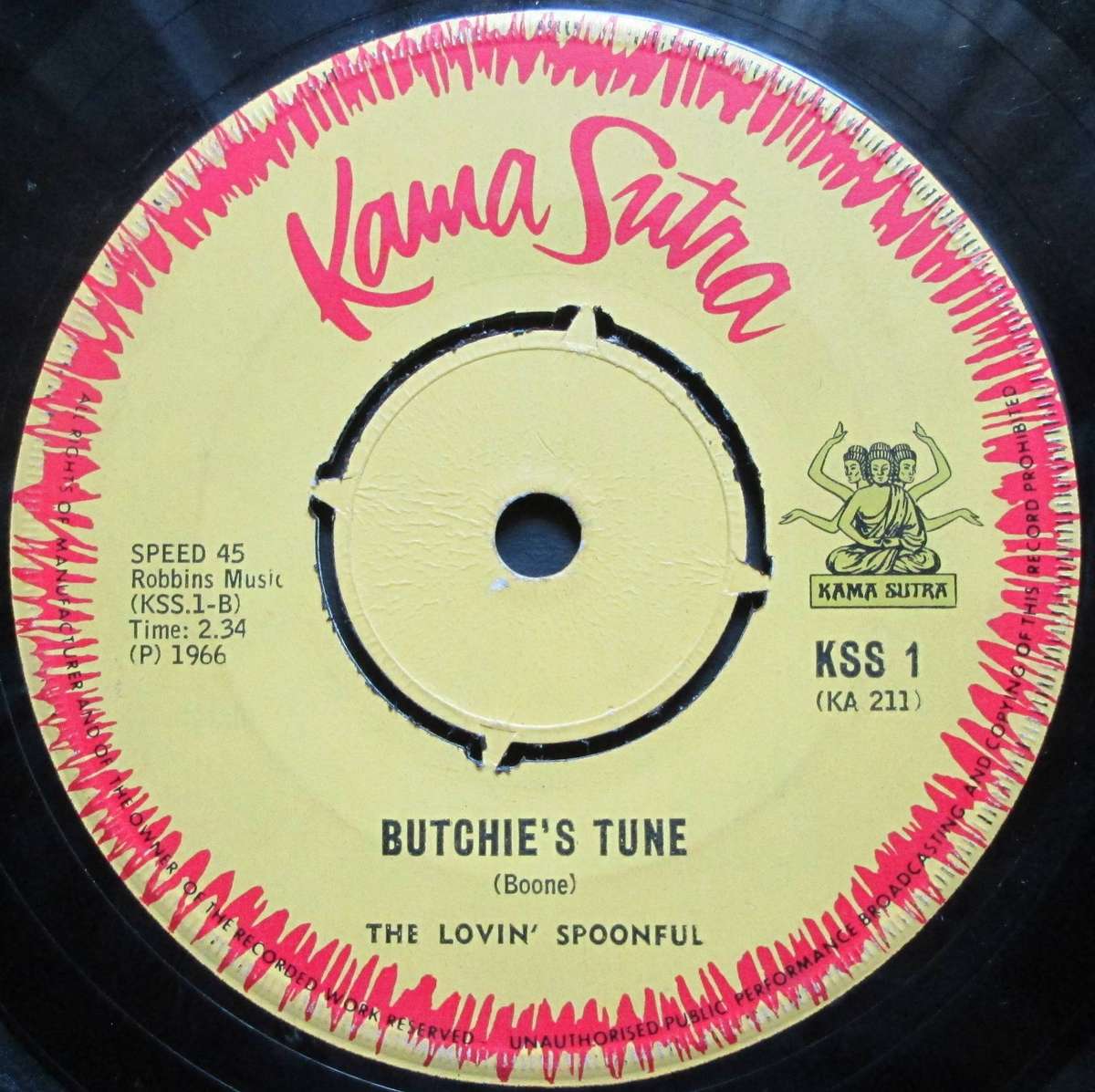THE LOVIN SPOONFUL - SUMMER IN THE CITY / BUTCHIES TUNE (7 SINGLE/VINYL)