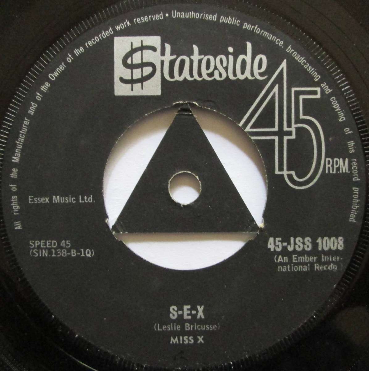 MISS X  -  CHRISTINE / S.E.X.  (7 SINGLE/VINYL)