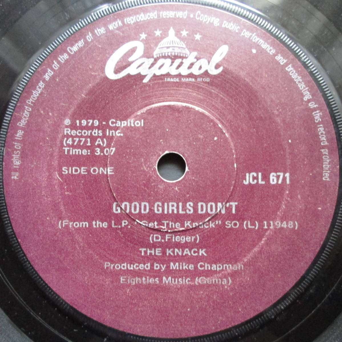 THE KNACK - GOOD GIRLS DONT / FRUSTRATED  (7 SINGLE/VINYL)
