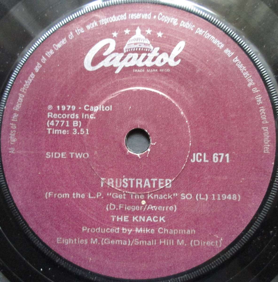 THE KNACK - GOOD GIRLS DONT / FRUSTRATED  (7 SINGLE/VINYL)