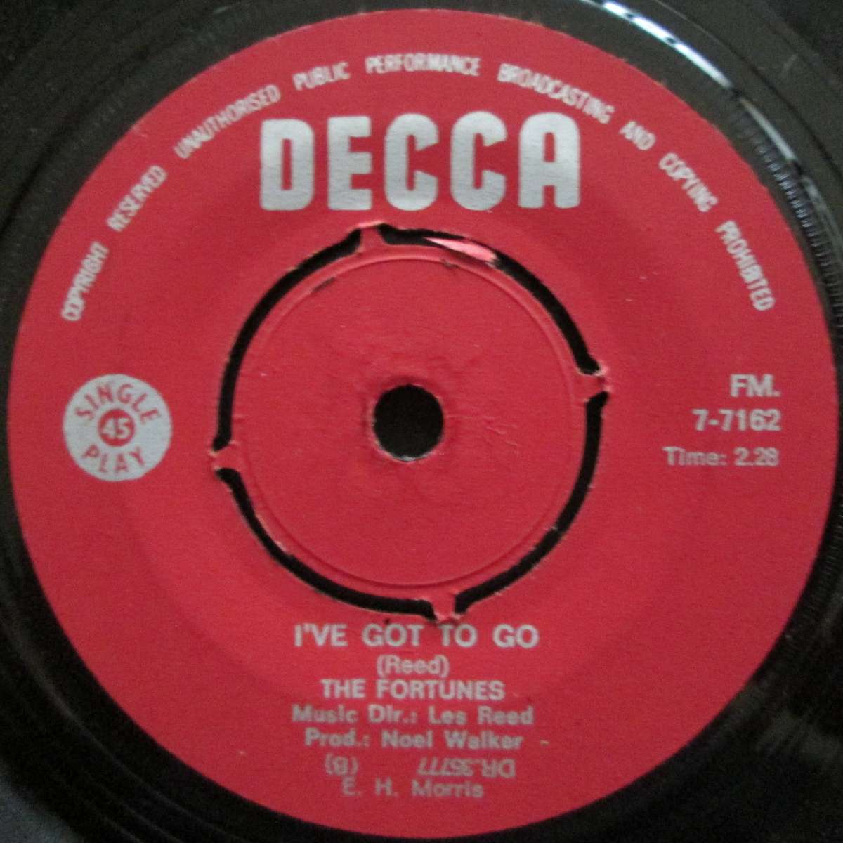 THE FORTUNES - YOUVE GOT YOUR TROUBLES / IVE GOT TO GO (7 SINGLE/VINYL)