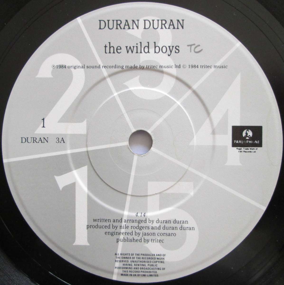 DURAN DURAN - THE WILD BOYS / (IM LOOKING FOR) CRACKS IN THE PAVEMENT (1984)  (7 INCH SINGLE/VINYL)